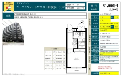 ジーコンフォートウエスト新横浜 502 502 0
