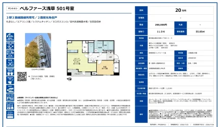 マンション ベルファース浅草 501号室 501号 0