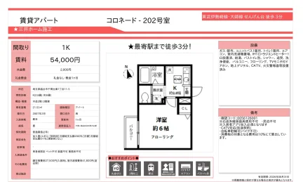 コロネード 202号 0