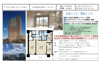 パークタワー品川ベイワード1909号 1909号 0