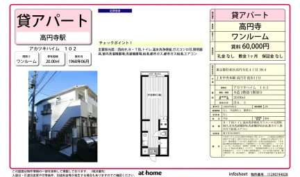 アカツキハイム 102 102号 0