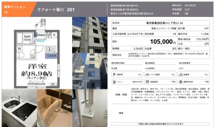 ラフォート菊川 201 201号 0