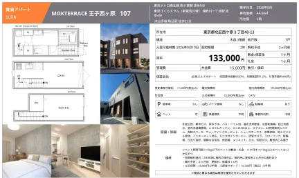 MOKTERRACE 王子西ヶ原 107 107号 0