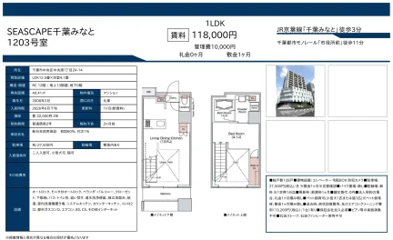 SEASCAPE千葉みなと 1203号 0