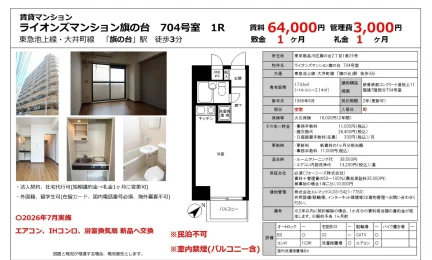 ライオンズマンション旗の台 704号 0