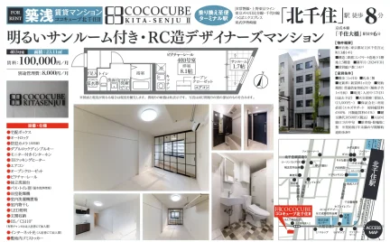 ココキューブ北千住Ⅱ 403号 0