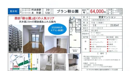 ブラン靱公園 602号 0