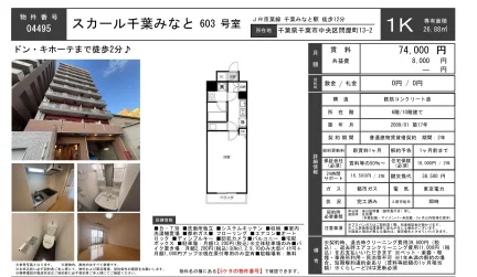 スカール千葉みなと 603号 0
