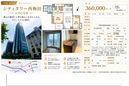 シティタワー西梅田 4702号 0