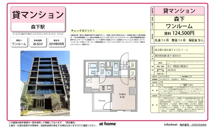 Modern Studio Condo Near Station in Morishita 0