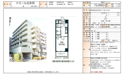 ドミール北赤羽 609号 0