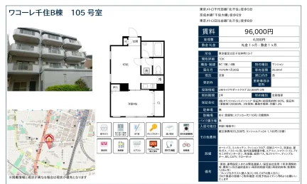 ワコーレ千住B棟 105 号室 105号 0
