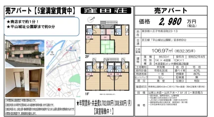 売アパート【5室満室賃貸】荘 0