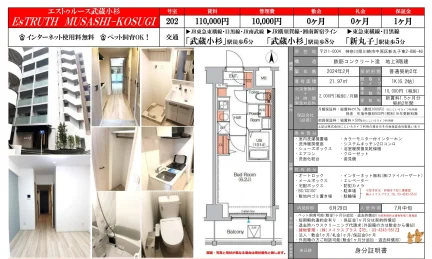 エストゥルース武蔵小杉 202号 0
