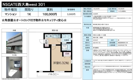 NSGATE西大島 west 301 301号 0