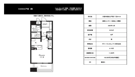 Studio Condo Near Station in Edobori 0