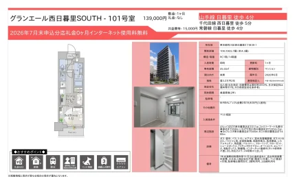グランエール西日暮里SOUTH 101号 0