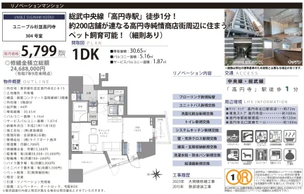 ユニーブル杉並高円寺 304号 0