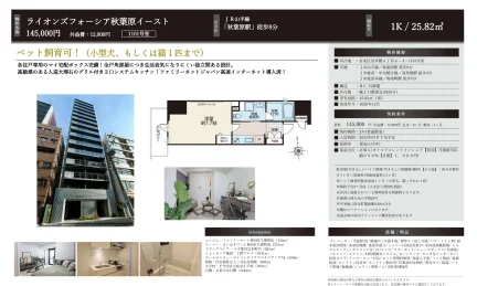 ライオンズフォーシア秋葉原イースト 1101号室 0