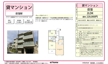 2LDK Condo in Minamiogikubo 0