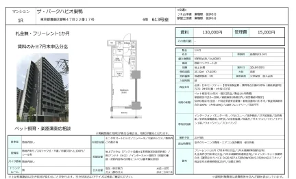 ザ・パークハビオ巣鴨 613号室 0