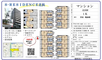S-RESIDENCE 北浜 1K 0