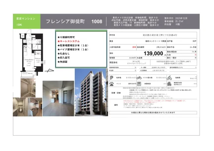 フレンシア御徒町 1008 0