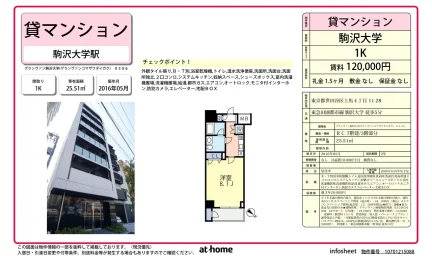 Modern Studio Condo Near Station in Kamiuma 0