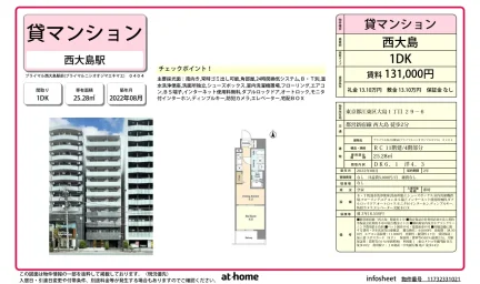 Modern 1DK Condo Near Station in Ojima 0