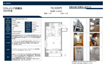 リクレイシア西横浜 304号 0