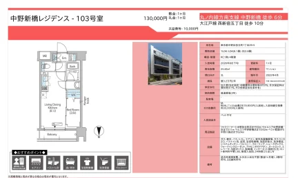 中野新橋レジデンス 103号 0