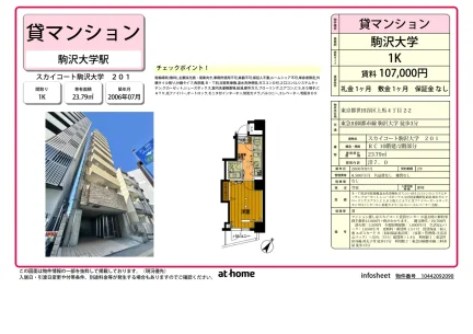 Studio Condo Near Station in Kamiuma 0