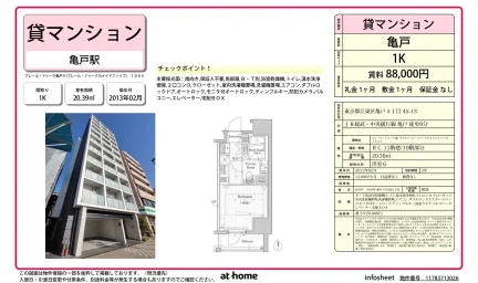 Studio Condo in Kameido 0
