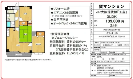 コスモレジデンス玉造 1001号 0