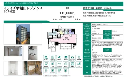 ミライズ早稲田レジデンス 801号 0