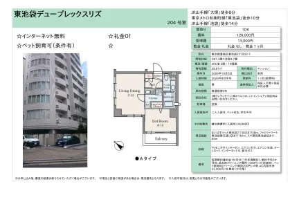 東池袋デュープレックスリズ 204号室 0