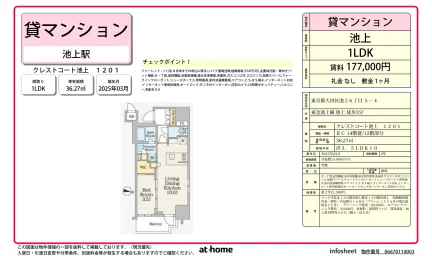 クレストコート池上 1201 0