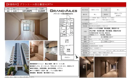 グランエール西日暮里 403号 0