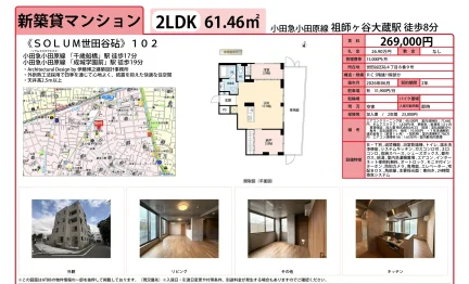新築貸マンション 2LDK 61.46㎡ 102 0
