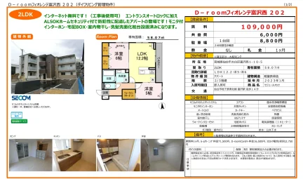 D-roomフィオレンテ富沢西202 202号 0