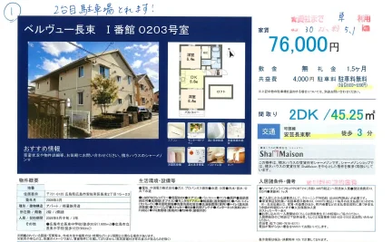 ベルヴュー長束 Ⅰ番館 0203号室 0203号 0