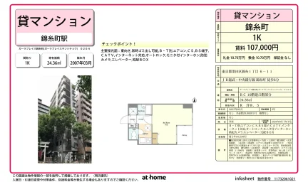 Studio Condo Near Station in Kinshi 0