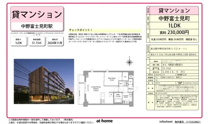 Brand New 1LDK Condo Near Station in Yayoicho 0