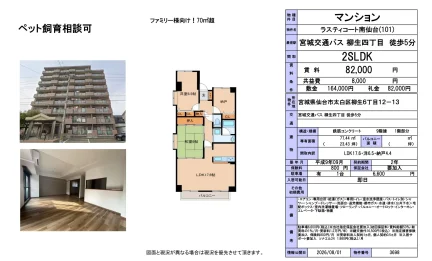 ラスティコート南仙台 (101) 101号 0