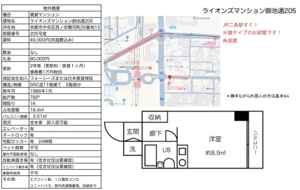 ライオンズマンション御池通205 205号 0