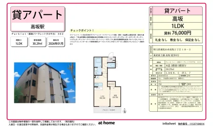 Brand New 1LDK Condo in Takasaka 0