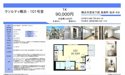 ラソルティ横浜101号室 101号 0