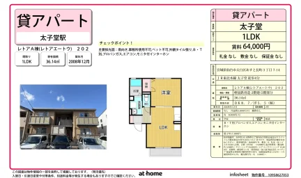 1LDK Condo Near Station in Asutonagamachi 0