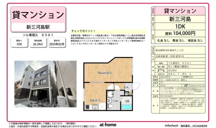 Brand New 1DK Condo Near Station in Higashiogu 0
