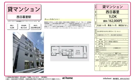 Brand New 1LDK Condo in Nishinippori 0